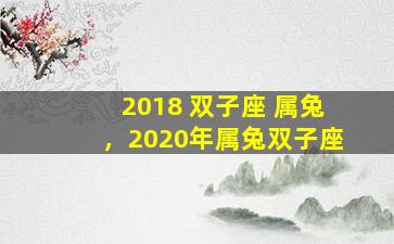 2018 双子座 属兔，2020年属兔双子座